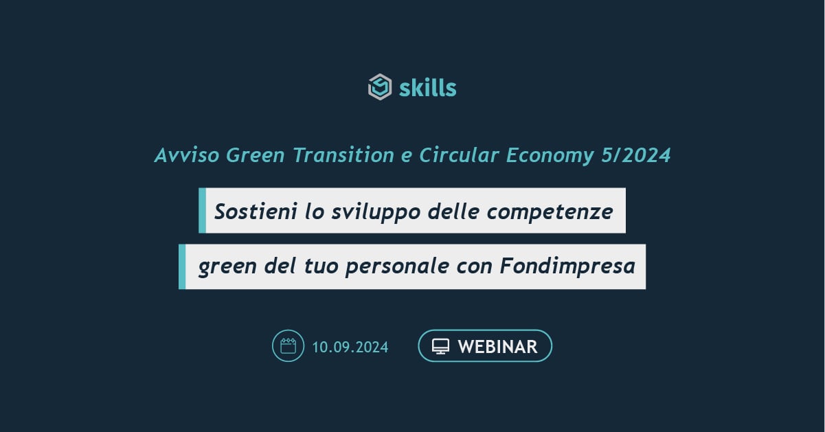 Presentazione dell'Avviso Fondimpresa sulla Green Trasition e Circular Economy